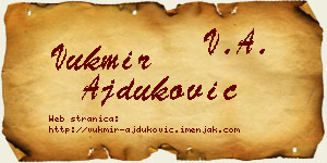 Vukmir Ajduković vizit kartica
